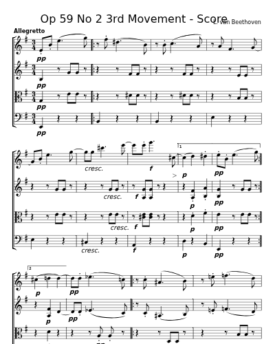 Op 59  No 2  3rd Movement - Score preview