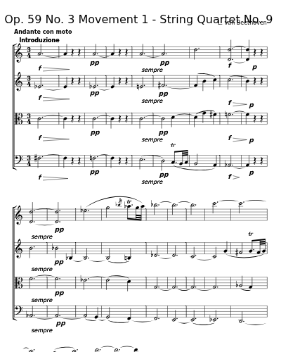 Op. 59 No. 3  Movement 1 - String Quartet No. 9