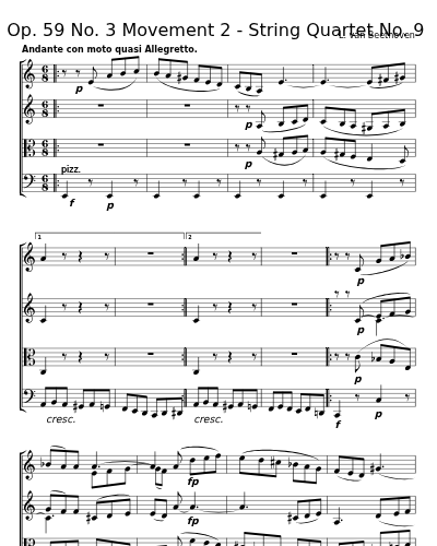 Op. 59 No. 3  Movement 2 - String Quartet No. 9