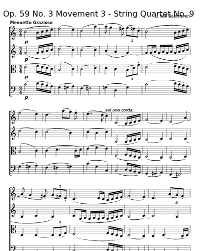 Op. 59 No. 3  Movement 3 - String Quartet No. 9