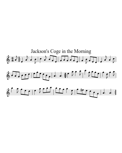 Jackson's Coge in the Morning