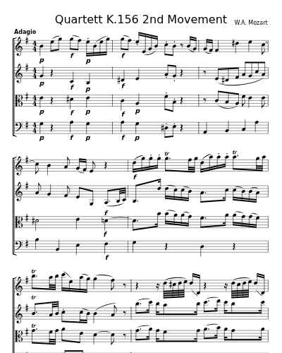 Quartett K.156 2nd Movement
