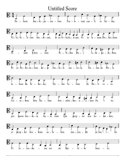 Credo In Unum Deum (Ton 1)