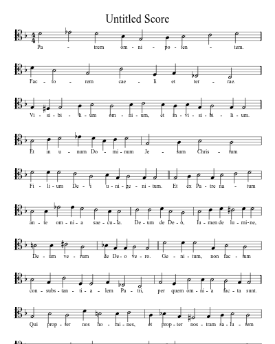 Credo In Unum Deum (Ton 2)