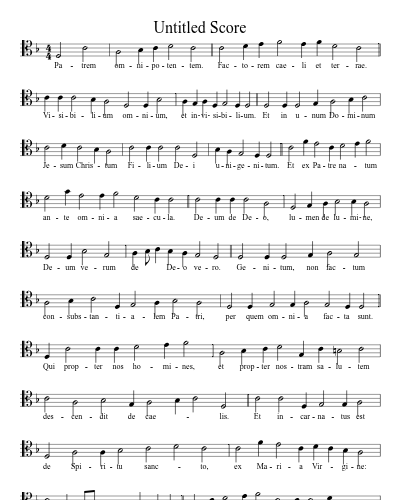 Credo In Unum Deum (Ton 4)