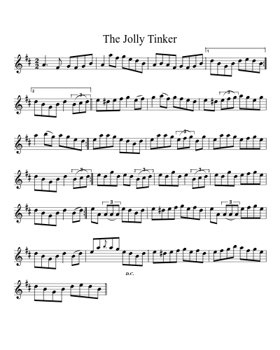 The Jolly Tinker sheet music preview