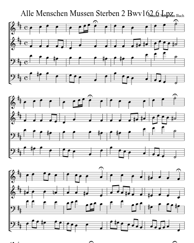 Alle Menschen Mussen Sterben 2 Bwv162 6 Lpz