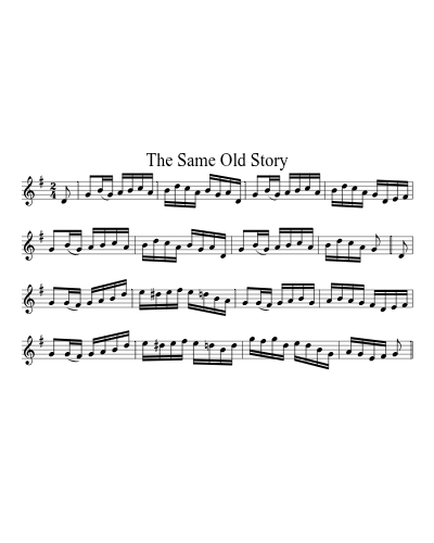 The Same Old Story sheet music preview