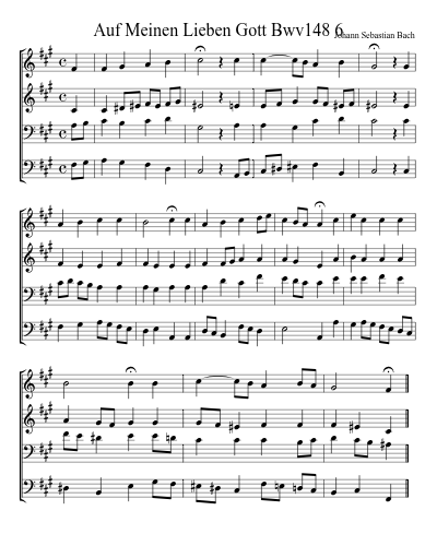 Auf Meinen Lieben Gott Bwv148 6