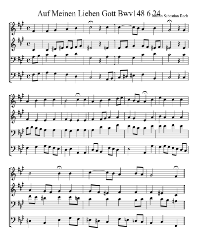 Auf Meinen Lieben Gott Bwv148 6 24 preview