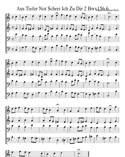 Aus Tiefer Not Schrei Ich Zu Dir 2 Bwv156 6