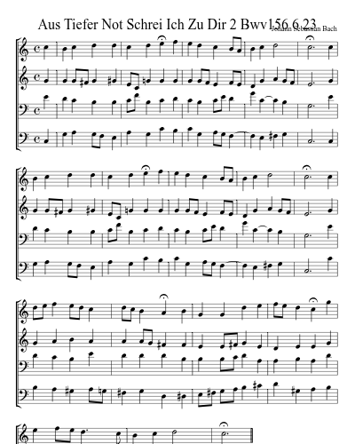Aus Tiefer Not Schrei Ich Zu Dir 2 Bwv156 6 23