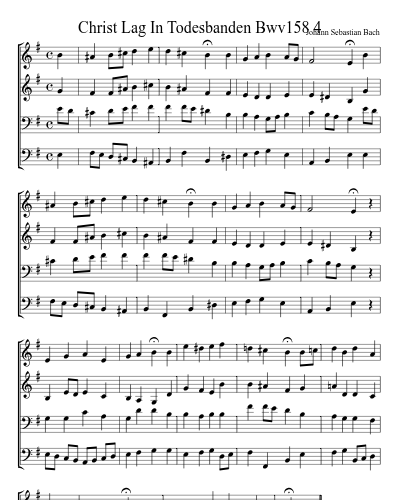 Christ Lag In Todesbanden Bwv158 4 preview
