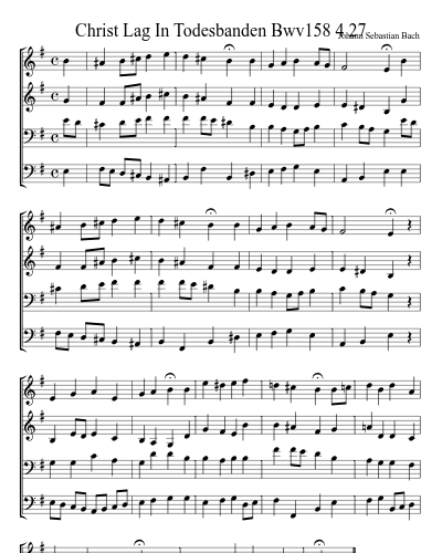 Christ Lag In Todesbanden Bwv158 4 27