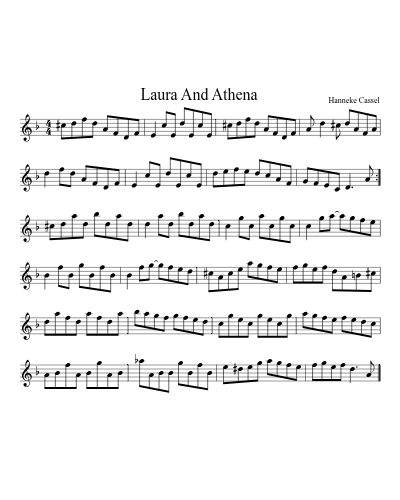 Laura And Athena sheet music preview
