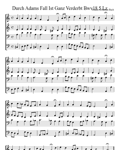 Durch Adams Fall Ist Ganz Verderbt Bwv18 5 Lz preview