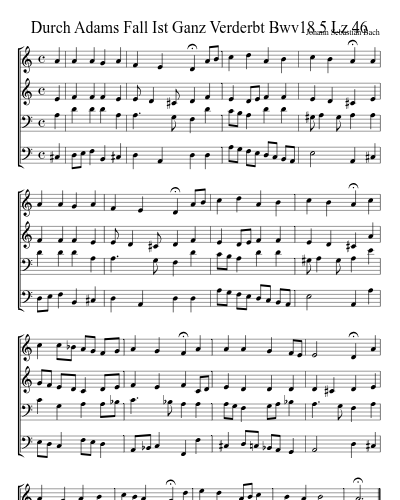 Durch Adams Fall Ist Ganz Verderbt Bwv18 5 Lz 46