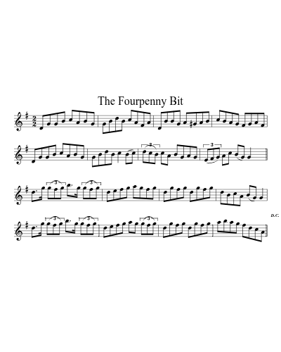 The Fourpenny Bit sheet music preview