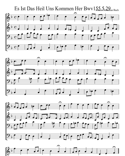 Es Ist Das Heil Uns Kommen Her Bwv155 5 29
