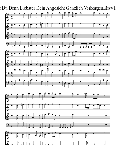 Hast Du Denn Liebster Dein Angesicht Ganzlich Verborgen Bwv137 5