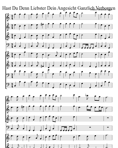 Hast Du Denn Liebster Dein Angesicht Ganzlich Verborgen