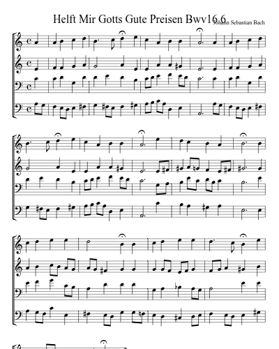Helft Mir Gotts Gute Preisen Bwv16 6