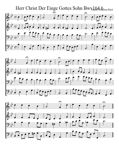 Herr Christ Der Einge Gottes Sohn Bwv164 6