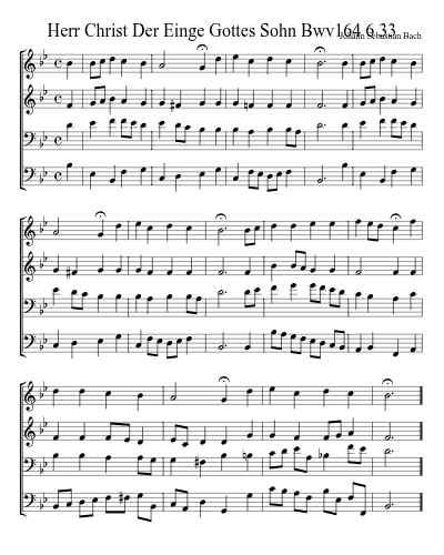 Herr Christ Der Einge Gottes Sohn Bwv164 6 33