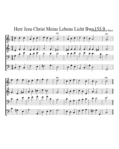 Herr Jesu Christ Meins Lebens Licht Bwv153 9