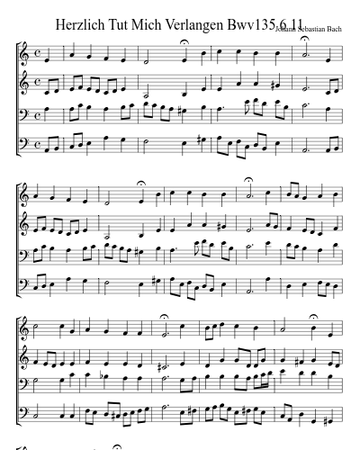 Herzlich Tut Mich Verlangen Bwv135 6 11
