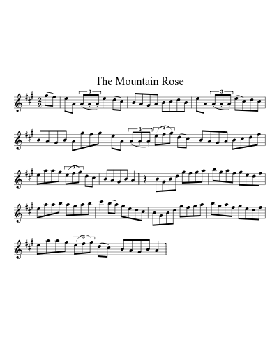 The mountain rose (Version 2) sheet music preview