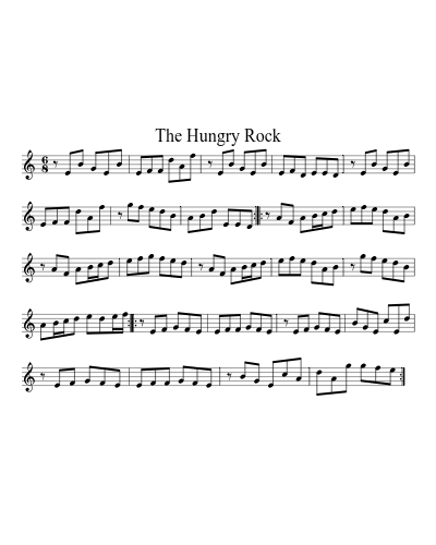 The Hungry Rock sheet music preview