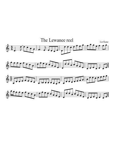The Lewanee reel sheet music preview