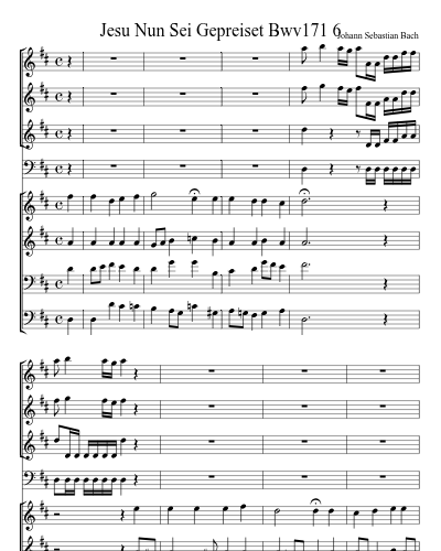 Jesu Nun Sei Gepreiset Bwv171 6
