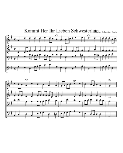 Kommt Her Ihr Lieben Schwesterlein preview