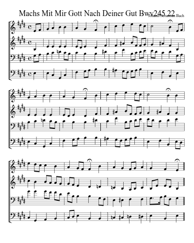Machs Mit Mir Gott Nach Deiner Gut Bwv245 22