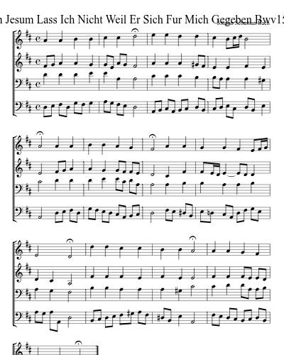 Meinen Jesum Lass Ich Nicht Weil Er Sich Fur Mich Gegeben Bwv154 8 26
