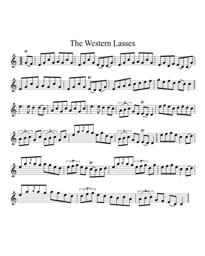 The Western Lasses sheet music preview