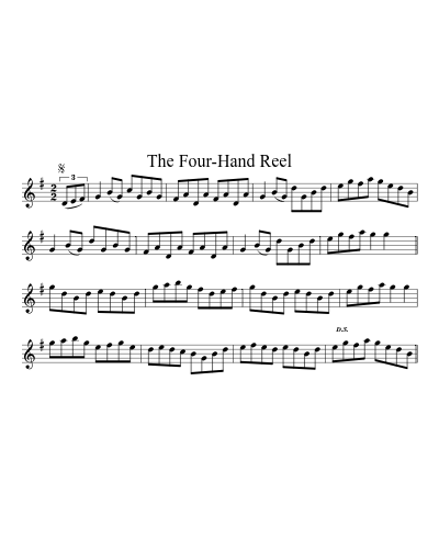 The four-hand reel (Version 2) sheet music preview
