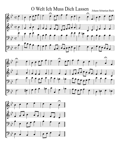 O Welt Ich Muss Dich Lassen preview