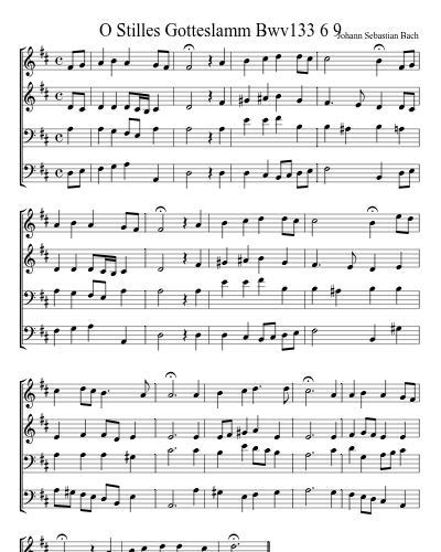 O Stilles Gotteslamm Bwv133 6 9