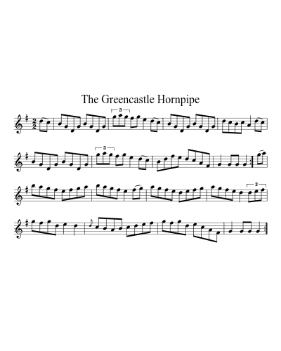 The Greencastle Hornpipe sheet music preview