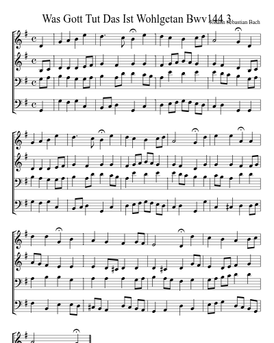 Was Gott Tut Das Ist Wohlgetan Bwv144 3