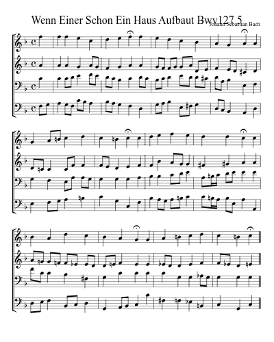 Wenn Einer Schon Ein Haus Aufbaut Bwv127 5 preview