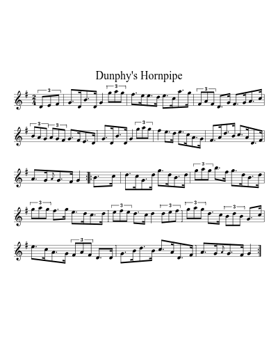 Dunphy's Hornpipe sheet music preview
