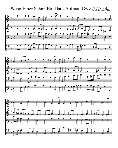 Wenn Einer Schon Ein Haus Aufbaut Bwv127 5 34