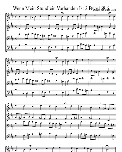 Wenn Mein Stundlein Vorhanden Ist 2 Bwv168 6 preview