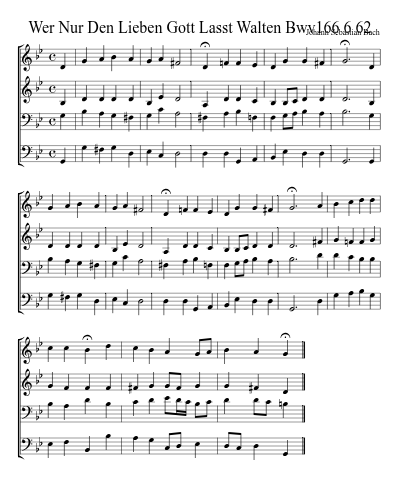 Wer Nur Den Lieben Gott Lasst Walten Bwv166 6 62