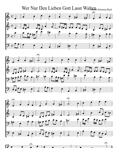 Wer Nur Den Lieben Gott Lasst Walten preview