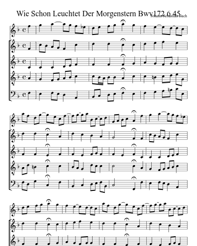 Wie Schon Leuchtet Der Morgenstern Bwv172 6 45